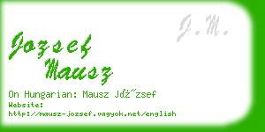 jozsef mausz business card